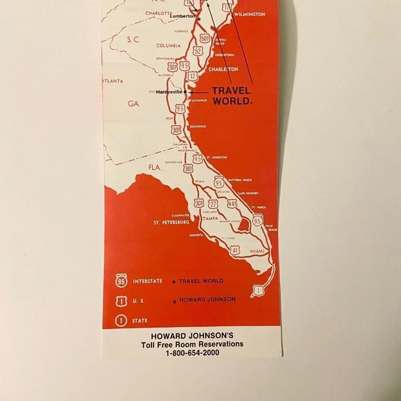 Vintage Travel World East Coast Motor Mileage Map Brochure Pamphlet - Picture 11 of 11